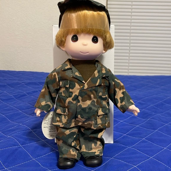 Precious Moments Other - Military Boy in Fatigues, vinyl doll